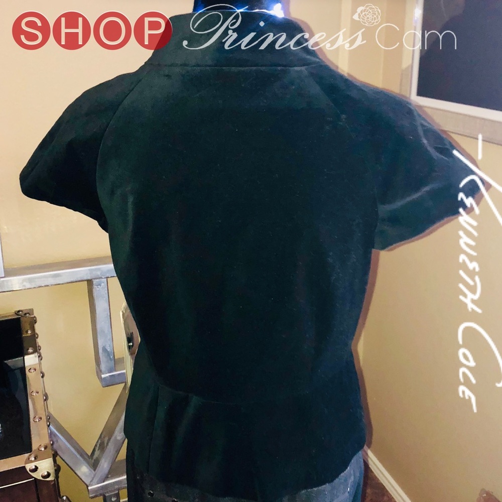 🆕KENNETH COLE Midnight Black Velvet Mock Blazer - Picture 3 of 8